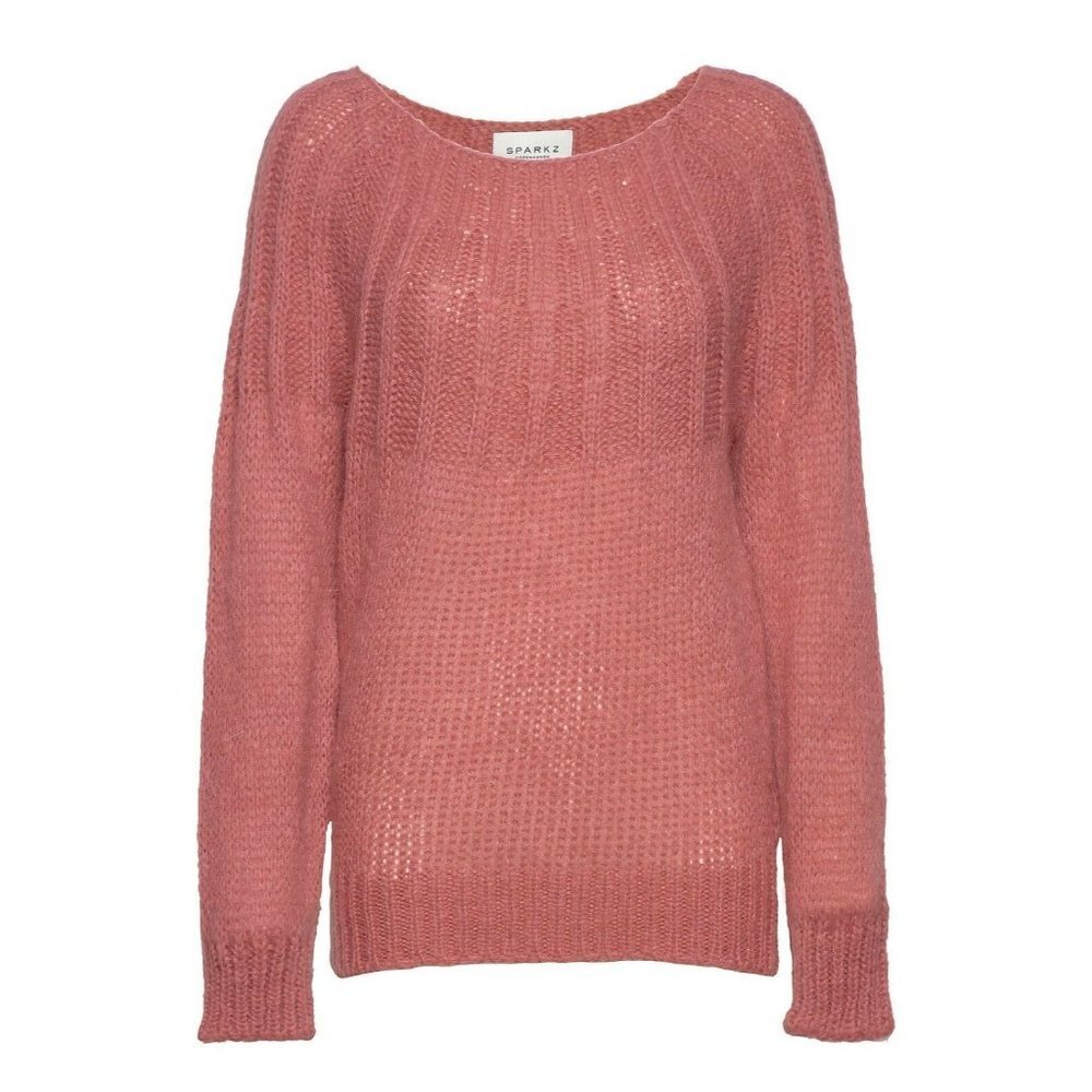 NWT SPARKZ COPENHAGEN Pullover Sweater Mohair Blend Cherry Pink SMAL